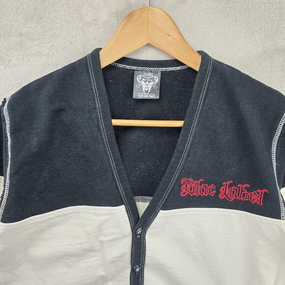 Blac Label Cardigan Sweater Jacket Large (Fits Medium) Live Free Vintage Y2K - Picture 3 of 10